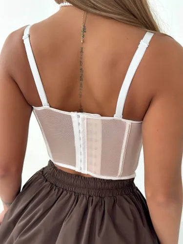 Corset Copas Beige/Blanco