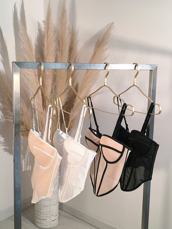 Corset Copas Beige/Negro