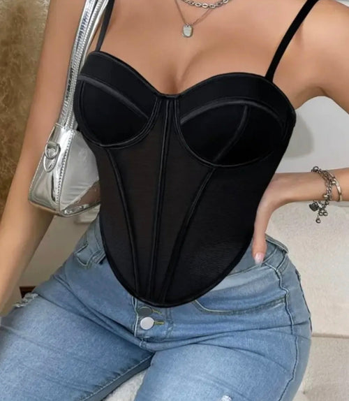 Corset Copas Negro