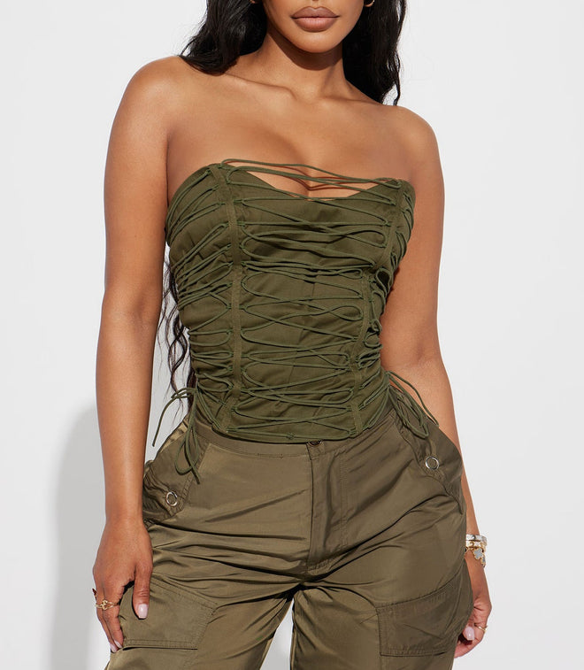 Corset Strappy Verde