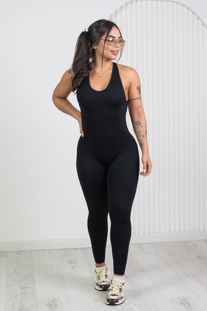 Enterizo Sports Negro