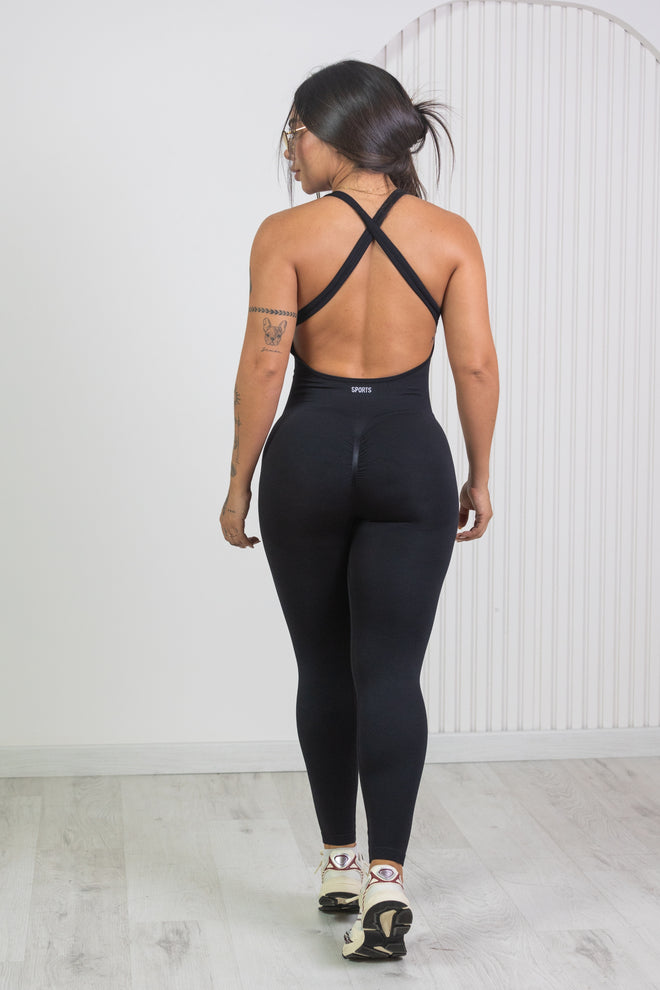 Enterizo Sports Negro