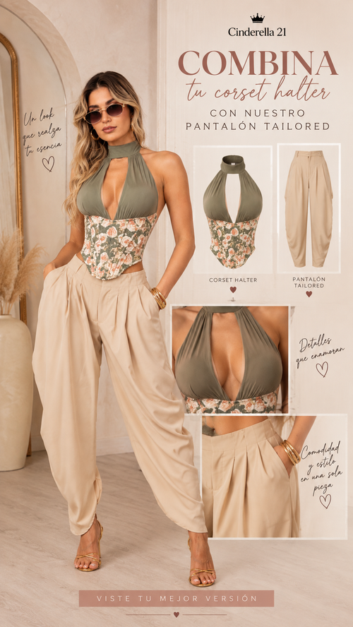 Corset Halter Verde