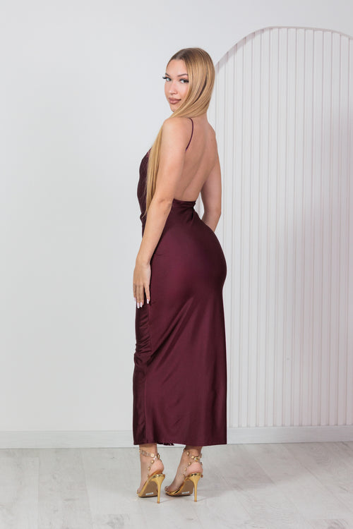 Vestido Rojo Vino ZR