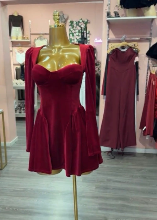 Vestido Susan Rojo Vino