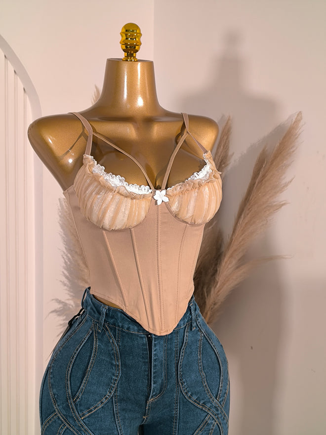 Corset Blonda Beige