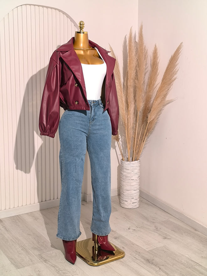 Chaqueta Bomber Red Wine