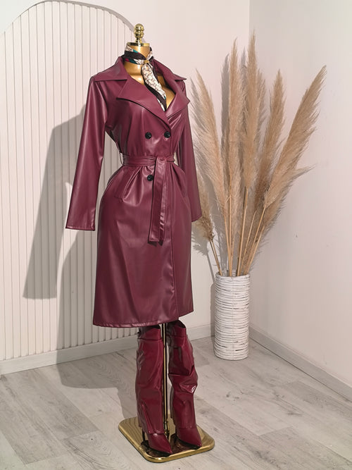 Gabardina Polipiel Red Wine