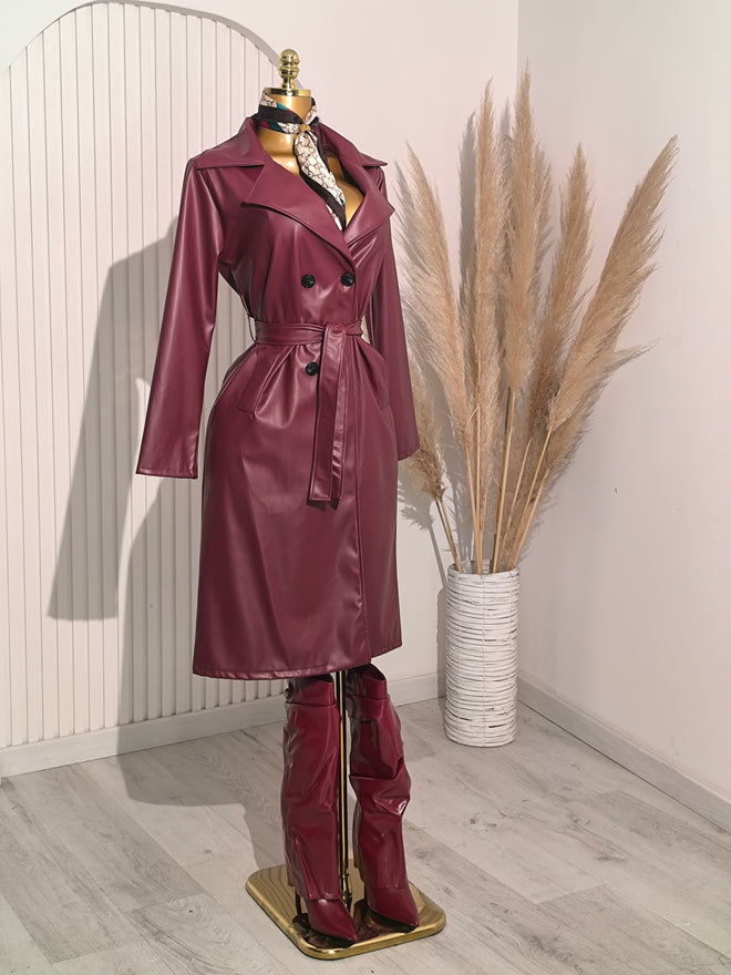Gabardina Polipiel Red Wine