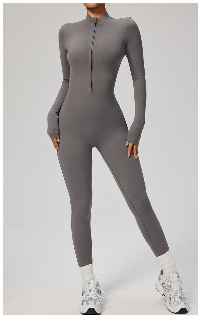 Enterizo Zipper Gris