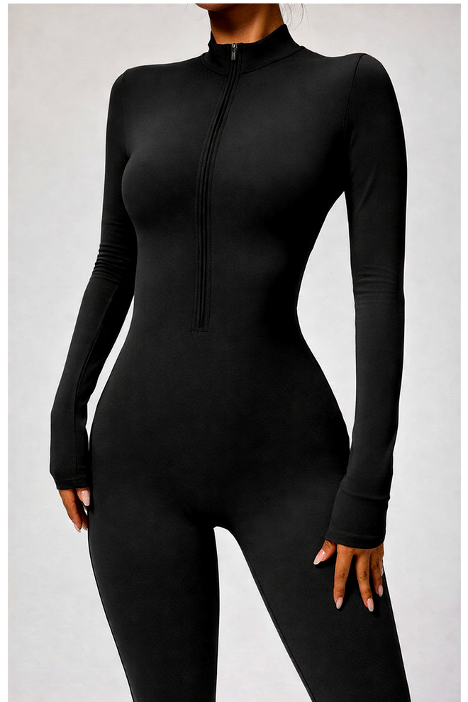 Enterizo Zipper Negro