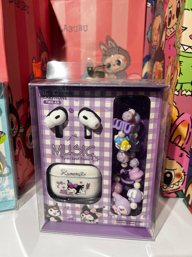 Auriculares Kuromi Pulsera PURPLE