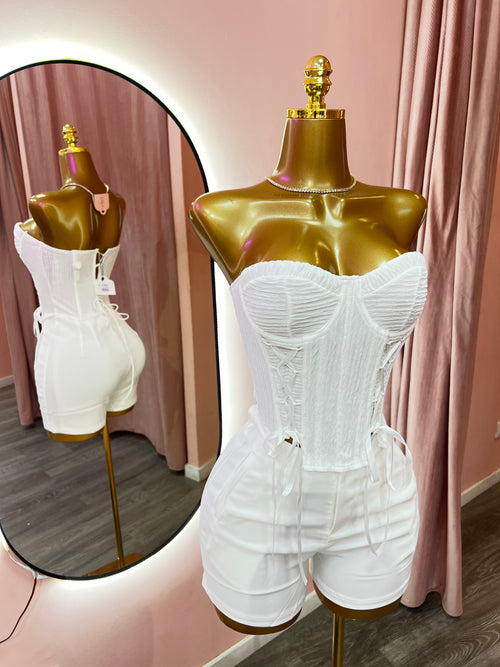 Corset Textura Blanco