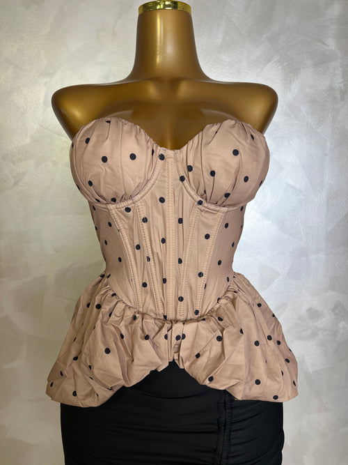 Corset Topos Camel/Negro