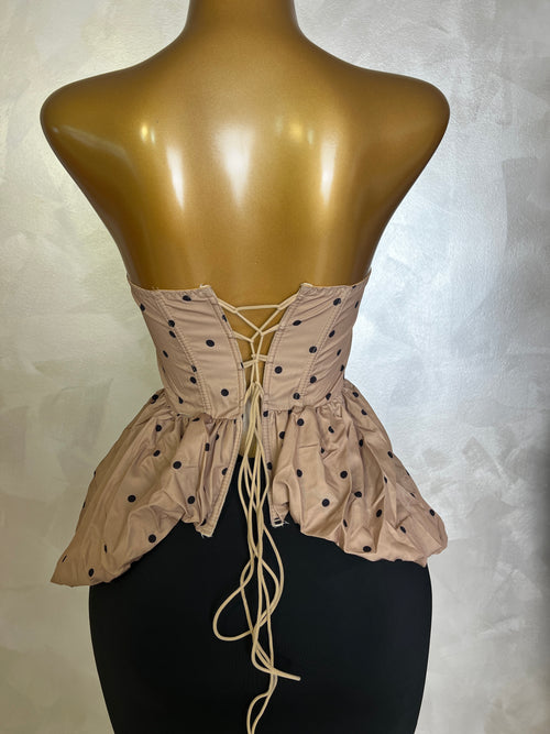 Corset Topos Camel/Negro