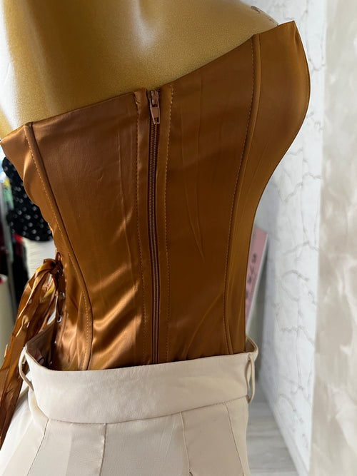 Corset Satén Honor Camel