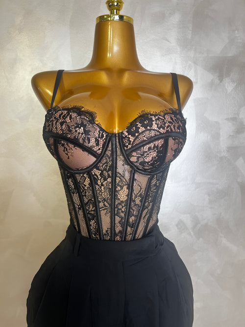 Corset Encaje Brillantes