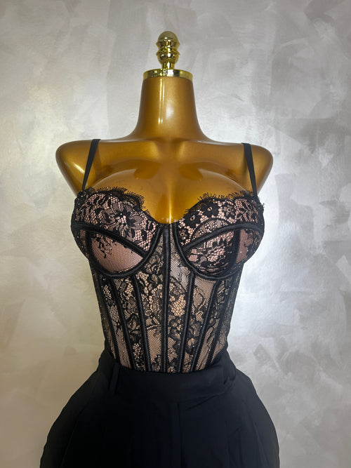 Corset Encaje Brillantes