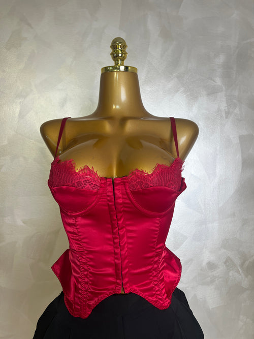 Corset Satén Rojo