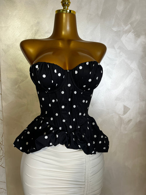 Corset Topos Negro/Blanco