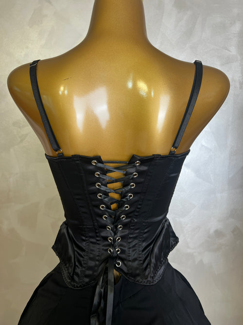 Corset Satén Negro