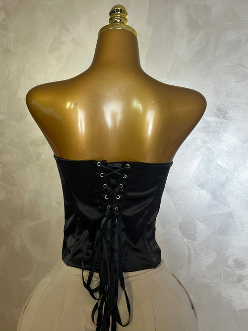 Corset Satén Honor Negro