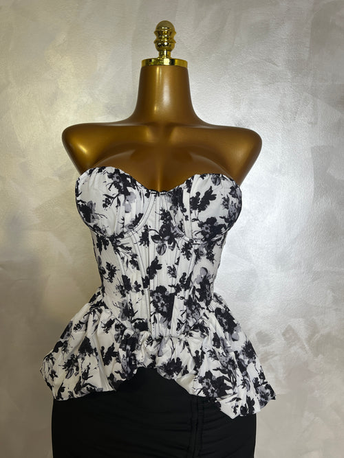 Corset Volantes Negro