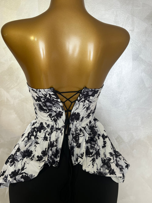 Corset Volantes Negro