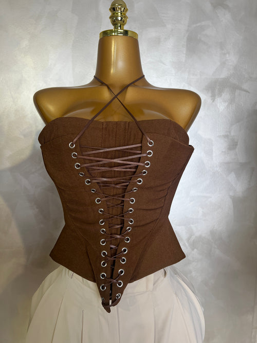 Corset Cuerdas Marrón