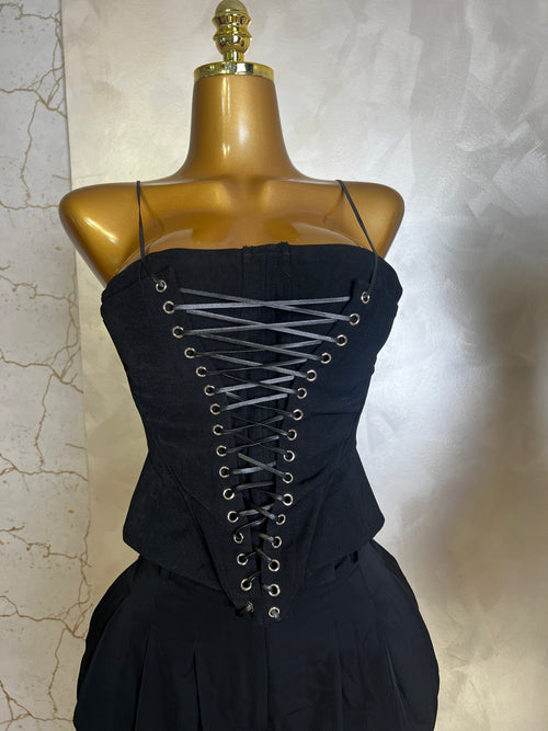 Corset Cuerdas Negro