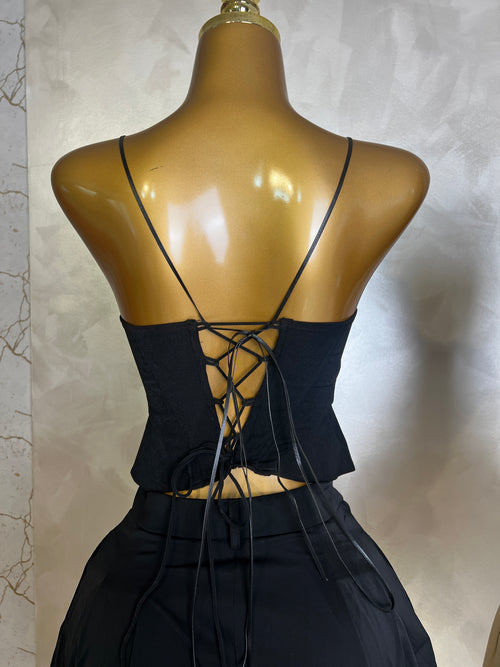 Corset Cuerdas Negro
