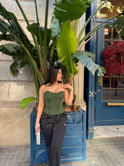 Corset Strappy Verde