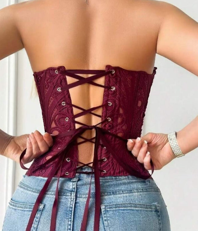 Corset Rojo Vino