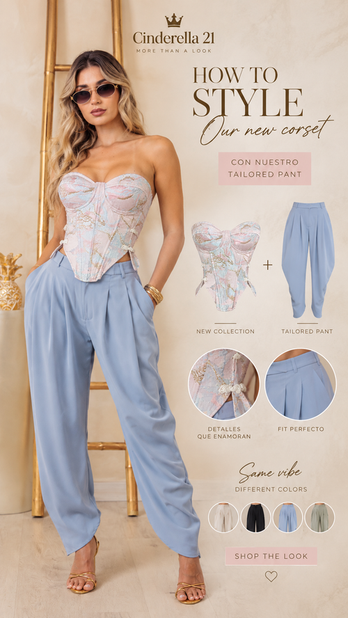 Corset Lace Rosa/Oro