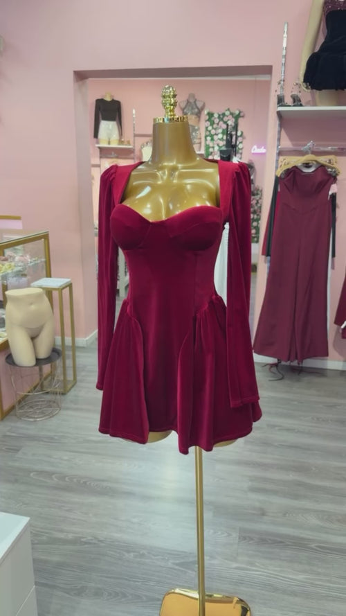 Vestido Susan Rojo Vino