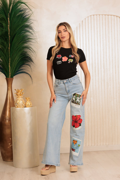 Camiseta Mix Iconos Strech