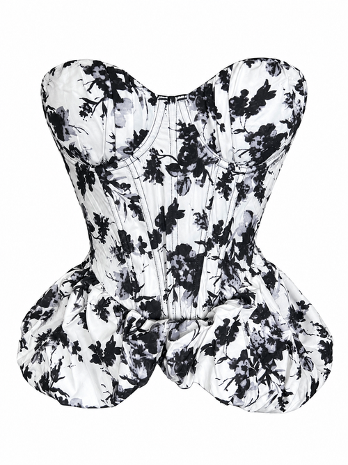 Corset Volantes Negro