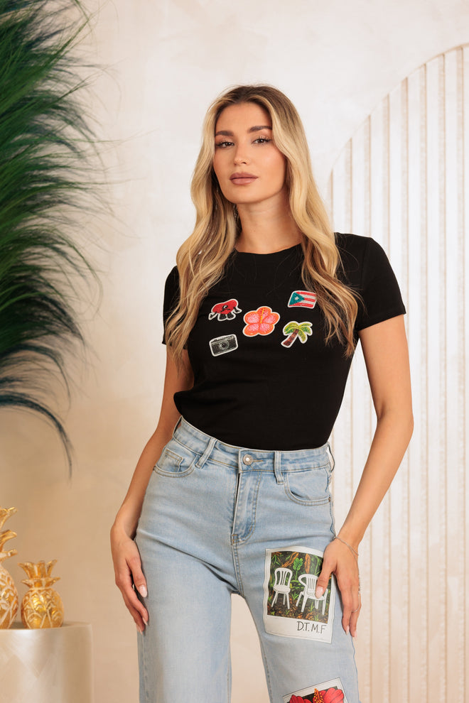 Camiseta Mix Iconos Strech