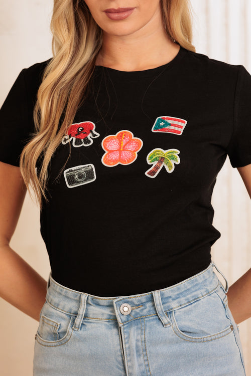 Camiseta Mix Iconos Strech