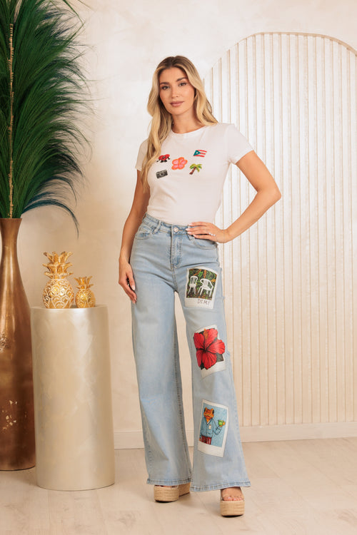 Camiseta Mix Iconos Strech