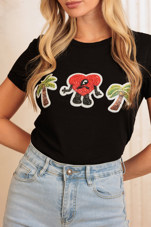 Camiseta Corazón Palmeras Regular