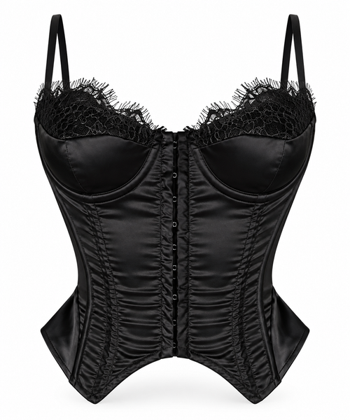 Corset Satén Negro