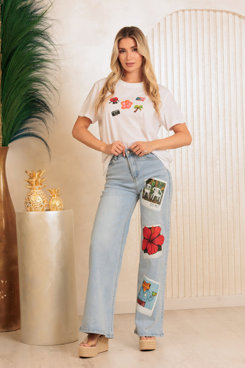 Camiseta Mix Iconos Strech
