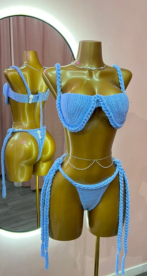 Bikini Crochet Azul