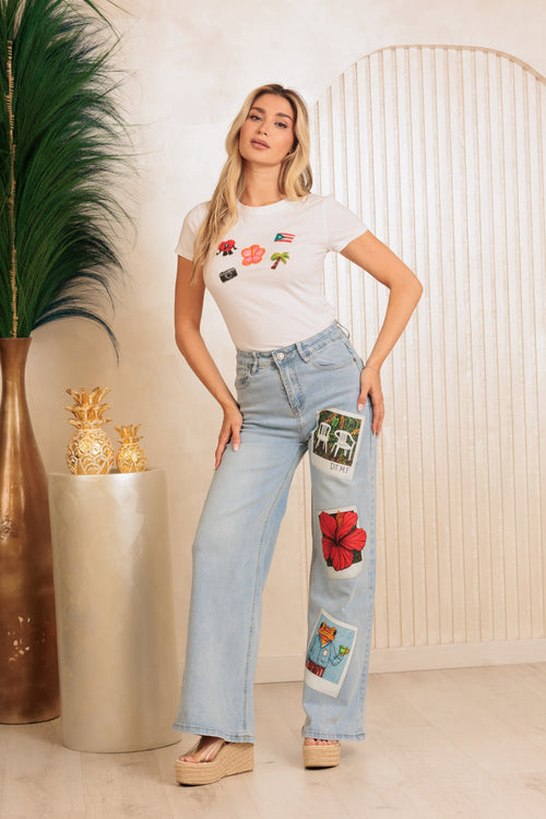 Camiseta Mix Iconos Strech