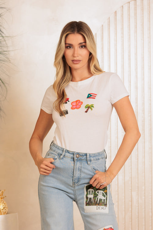 Camiseta Mix Iconos Strech