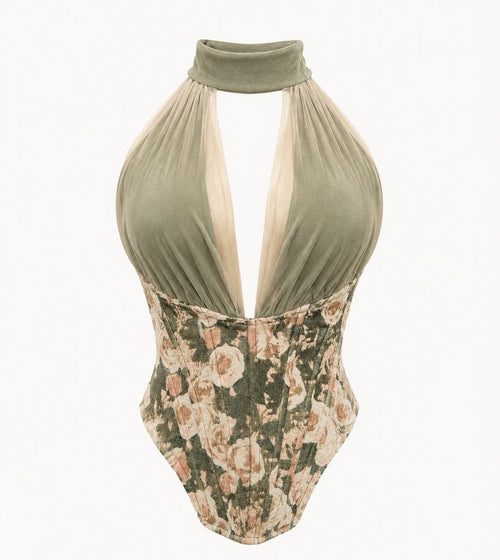 Corset Halter Verde