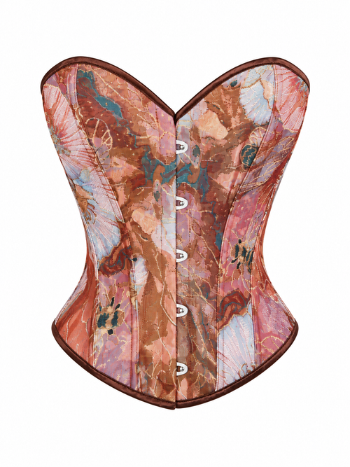 Corset Floral Camel